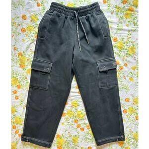 FB County black cargo drawstring sweatpants